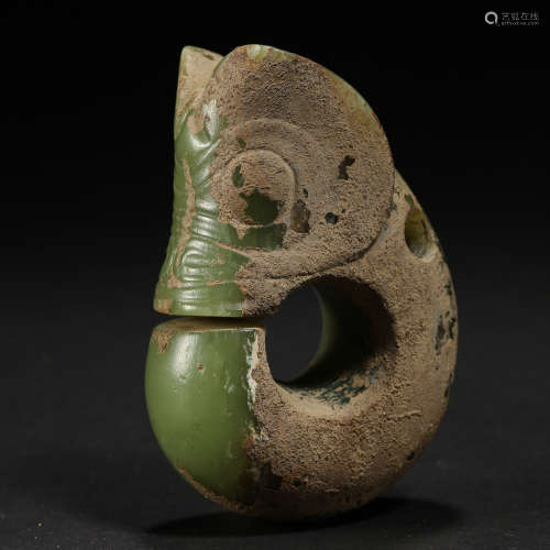 JADE PIG DRAGON, RED MOUNTAIN CULTURE, CHINA