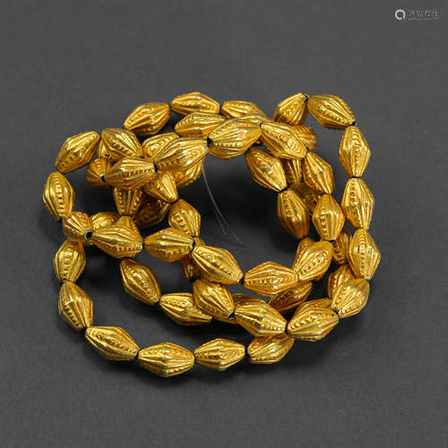 TANG DYNASTY, CHINESE PURE GOLD NECKLACE