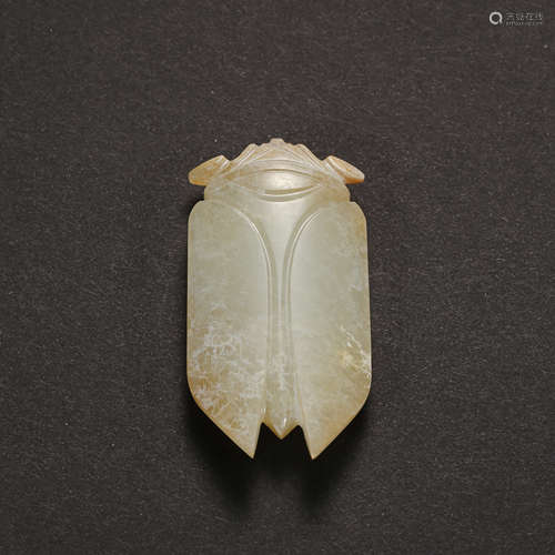 HAN DYNASTY, CHINESE HETIAN JADE CICADA