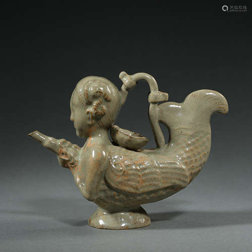 SONG DYNASTY, CHINESE CELADON MERMAID POT