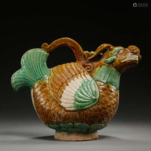 THREE-COLOR MOJIE POT, LIAO OR JIN DYNASTIES, CHINA