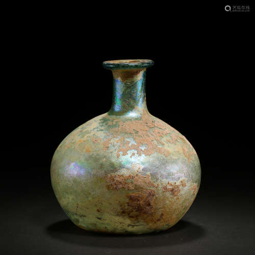 GLASS RELIC VASE, TANG DYNASTY, CHINA