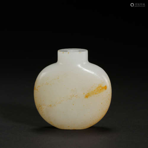 QING DYNASTY, CHINESE HETIAN JADE SNUFF BOTTLE