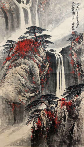 A CHINESE LANDSCAPE PAINTING WEI ZIXI MARK