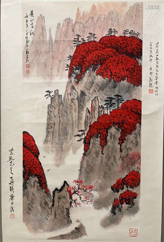 A CHINESE LANDSCAPE PAINTING WEI ZIXI MARK