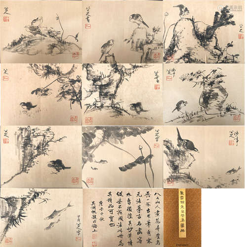 A CHINESE FLOWERS&BIRDS PAINTING ALBUM BA DA SHANREN MARK