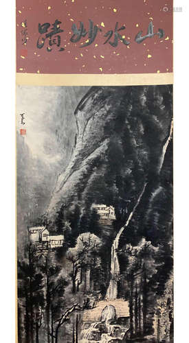 A CHINESE LANDSCAPE PAINTING LI KERAN MARK