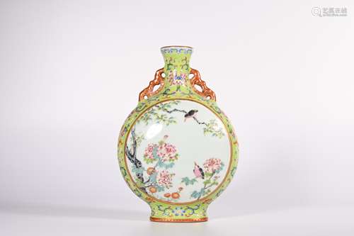 CHINESE FAMILLE ROSE PORCELAIN VASE, MARKED