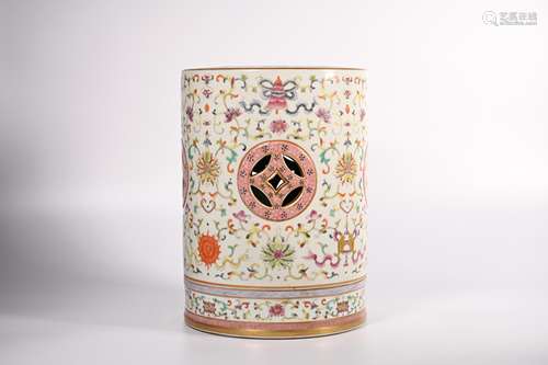 CHINESE FAMILLE ROSE COVER CENSER