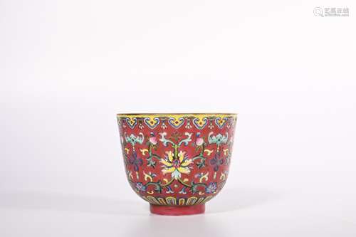 CHINESE FAMILLE ROSE PORCELAIN CUP