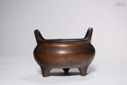 CHINESE BRONZE TRIPOC CENSER