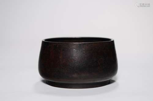 CHINESE BRONZE BUDDHIST BOWL, MARKED