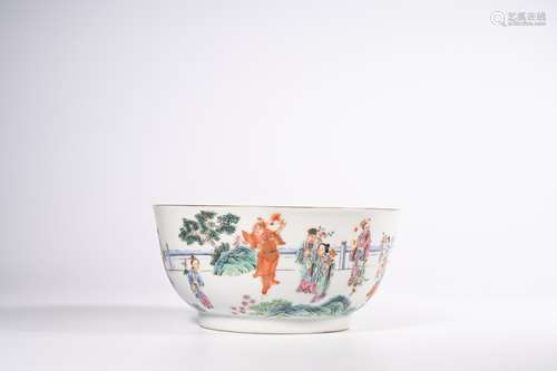 CHINESE FAMILLE ROSE PORCELAIN BOWL, MARKED