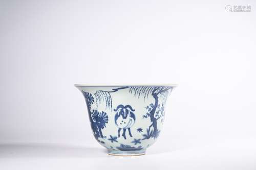 CHINESE BLUE WHITE PORCELAIN CUP