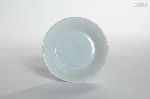 A PALE CELADON GLAZED PORCELAIN BOWL