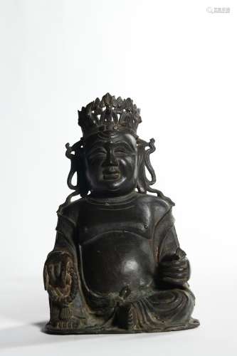 CHINESE BRONZE FIGURE OF HOTEI