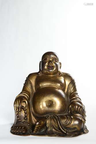 CHINESE BRONZE FIGURE OF HOTEI