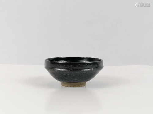 Northern Ware oil spots glazed ceramic tea bowl