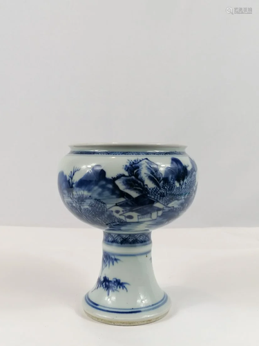 A Blue and white porcelain Dou