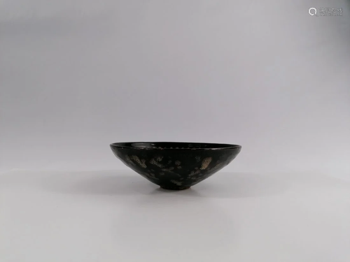 A Chinese Jizhou ware Black-glaze deep tea bowl