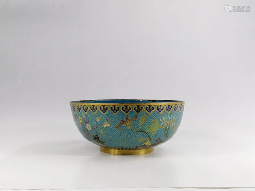 A Large Cloisonne Enamel deep bowl