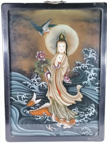 A Chinese watercolour Painting Guanyin