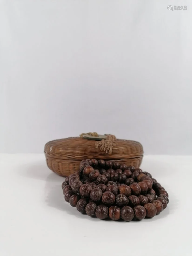 bamboo Weaved box with mala