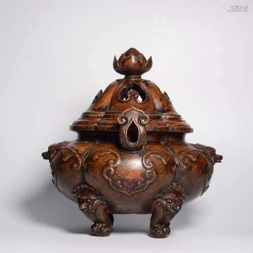 CHINESE CHENXIANG WOOD COVER CENSER