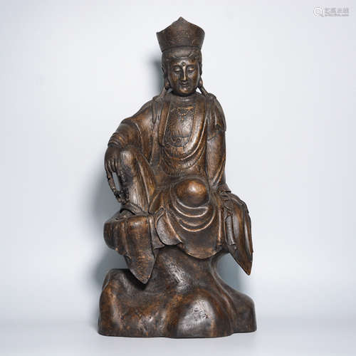 CHINESE CHENXIANG WOOD SEATED GUANYIN