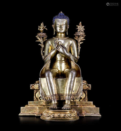 NEPALESE BRONZE SEATED SHAKYAMUNI