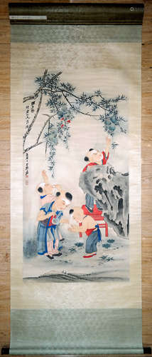 CHINESE CI SCROLL PAINTING