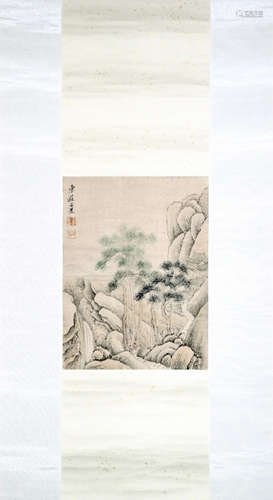 CHINESE INK AND COLOR LANDSCAPE PAINTING