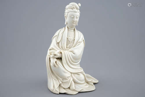 CHINESE BLANC DE CHINE GUANYIN FIGURINE