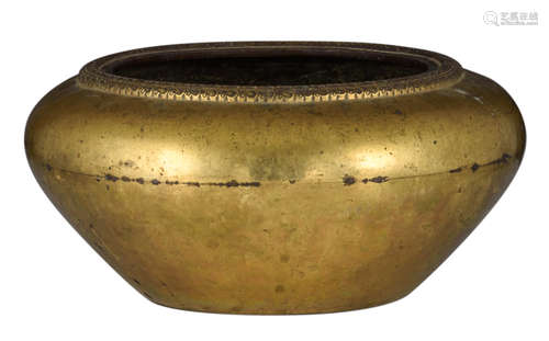 CHINESE GILT BRONZE BRUSH WASHER