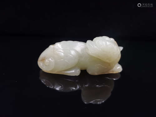 CHINESE WHITE JADE BEAST