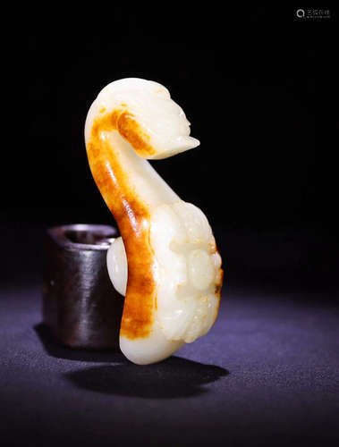 CHINESE WHITE JADE BELT HOOK