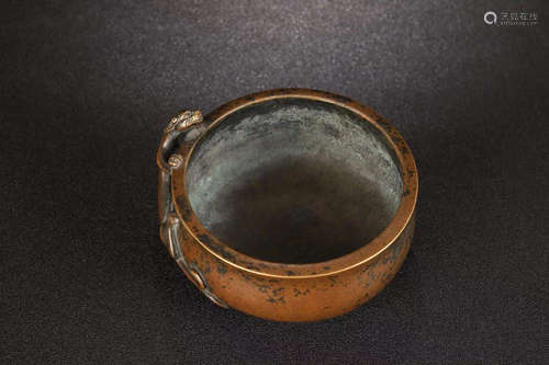 CHINESE BRONZE CHILONG CENSER