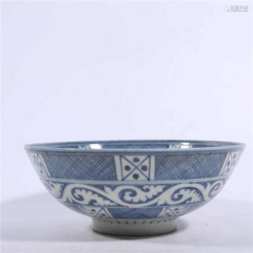 Xuande blue and white bowl in Ming Dynasty