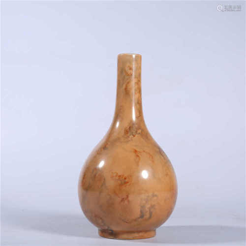 Qing Dynasty Qianlong imitation stone glaze gall bottle