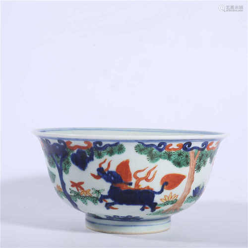 Jiajing famille rose bowl of Ming Dynasty