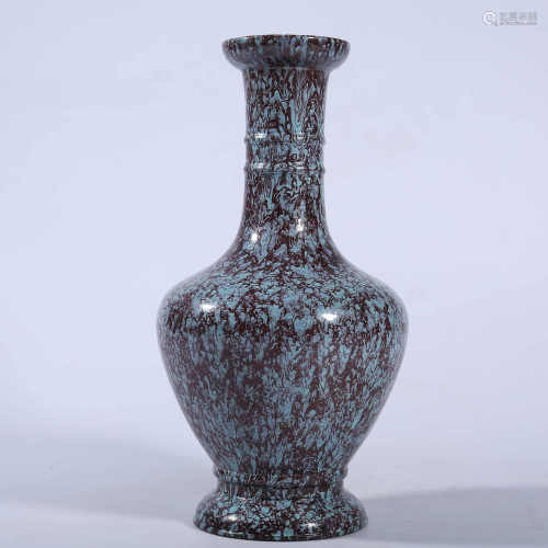 Qing Dynasty Yongzheng imitation Jun glaze bottle