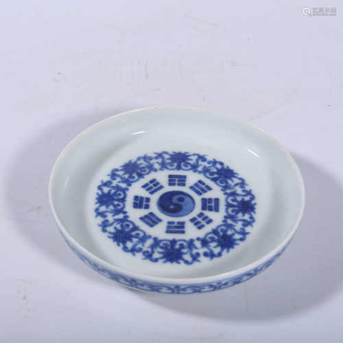 Qing Dynasty Yongzheng blue and white Bagua pattern Xizi