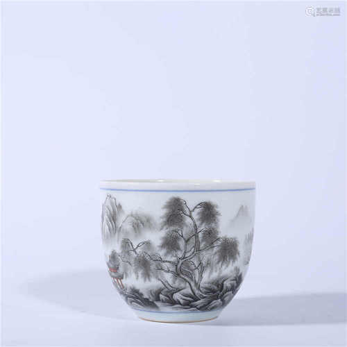 Qing Dynasty Qianlong ink color cup