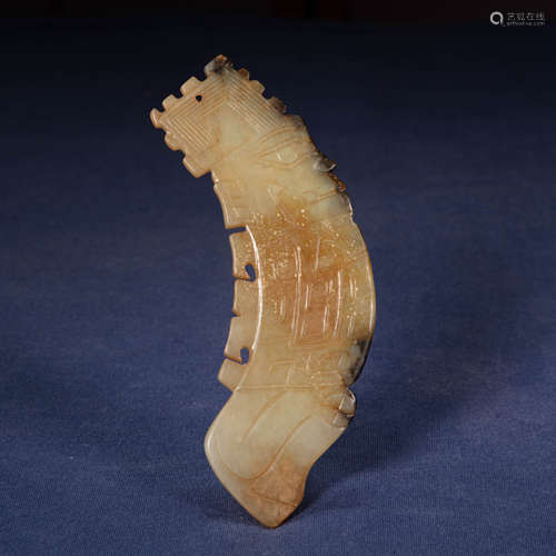 HETIAN JADE PENDANT, WESTERN ZHOU DYNASTY, CHINA