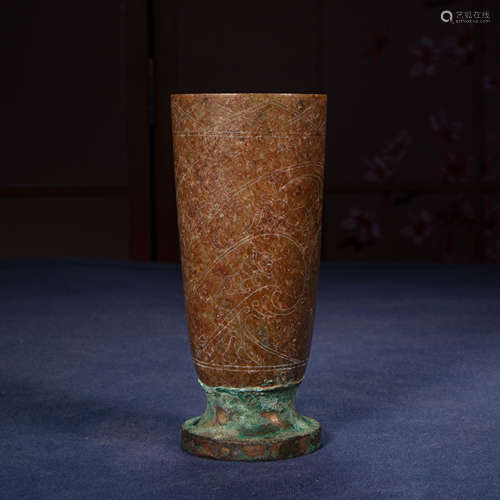 CHINESE HETIAN JADE WINE CUP,  HAN DYNASTY