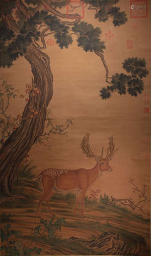 CHINESE CALLIGRAPHY AND PAINTING BY LANG SHINING, QING DYNASTY