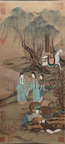 CHINESE FIGURE PAINTINGS BY WANG JUZHENG, SONG DYNASTY