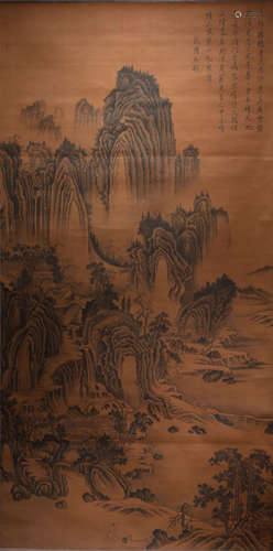 CHINESE LANDSCAPE PAINTING BY LI TANG,  SONG DYNASTY