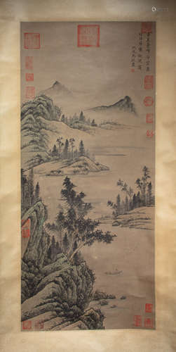 CHINESE CALLIGRAPHY AND PAINTING BY MA WAN, YUAN DYNASTY