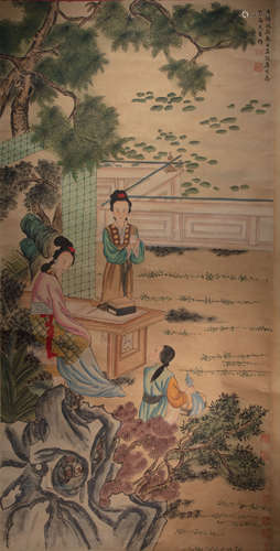 CHINESE CALLIGRAPHY AND PAINTING; ARTIST: TANG YIN, MING DYNASTY